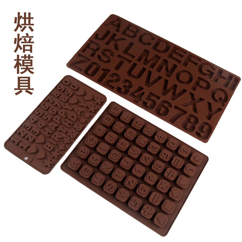 general Silicone Alphabet and Number Mold for Baking, Chocolate, Lollipop, Crystal Resin - Image 2