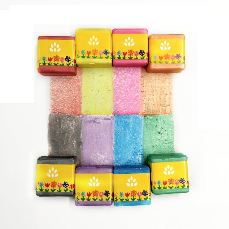 Azafran Organics 8 Jumbo Glitter Non-Toxic Block Crayons, Plant Based, Clinically Tested Baby Safe, Hypoallergenic, For Pre School Kids, No Harmful Chemicals, Multicolor - Image 3