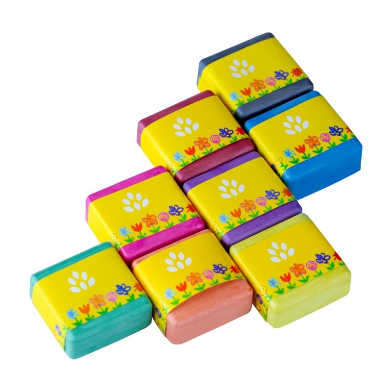 Azafran Organics 8 Jumbo Glitter Non-Toxic Block Crayons, Plant Based, Clinically Tested Baby Safe, Hypoallergenic, For Pre School Kids, No Harmful Chemicals, Multicolor - Image 4