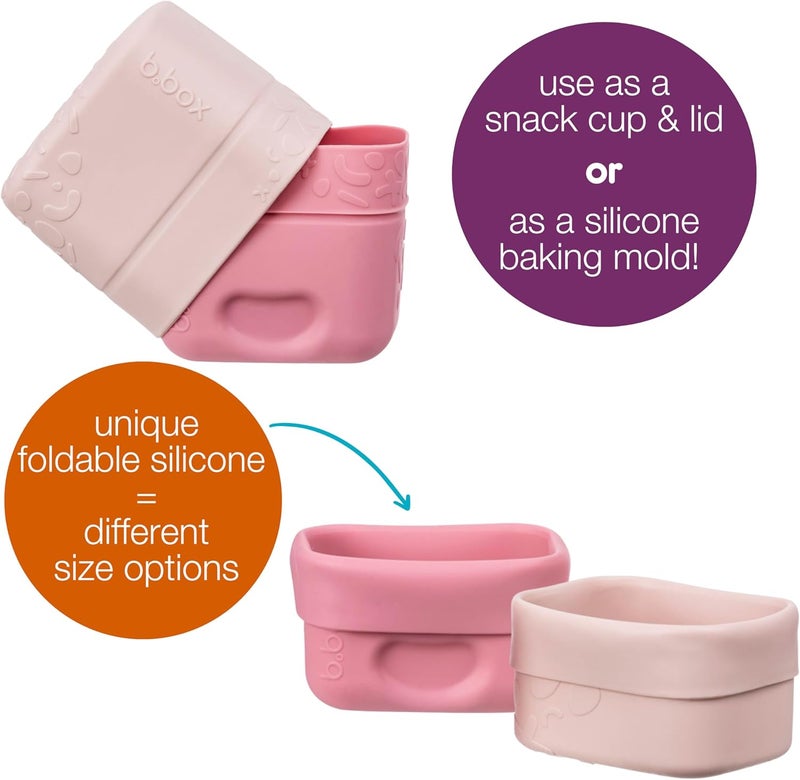 B.Box Silicone Snack Cup Set, Berry - 2 Pack - Image 3