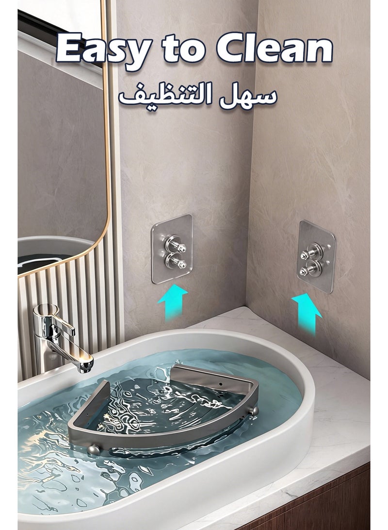 ٢ قطعة رفوف حمام، منظّم حمام شديد التحمل - Image 4