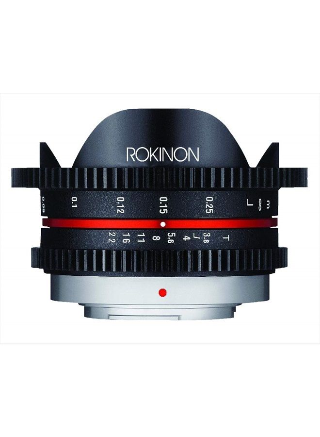 Rokinon CV75MFT-B 7.5mm T3.8 Cine Fisheye Lens for Olympus/Panasonic Micro 4/3 Cameras Black - Image 2