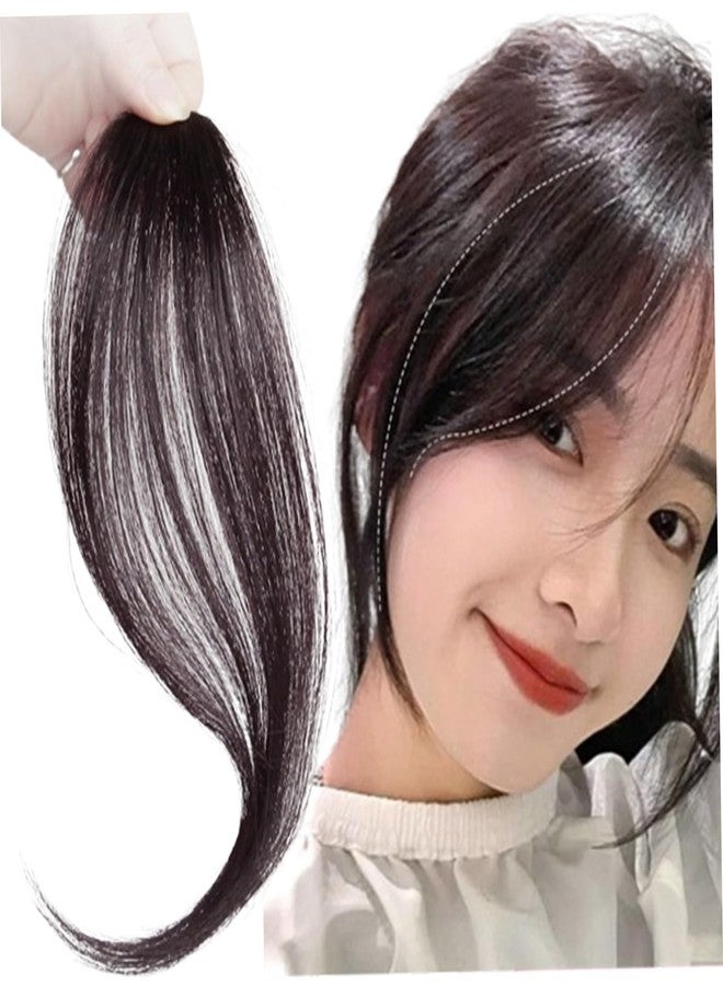 squishy 2Pcs Hair Patch for Women, Clip in Bangs Hair Extensions for Women Black, Hair Wig for Woman, Brown Black Hair Topper for Daily, Travel, Party - Image 2