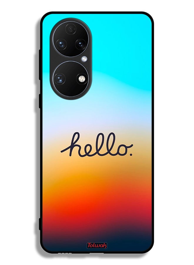 Tolwak Huawei P50 Protective Case Cover Hello - Image 2