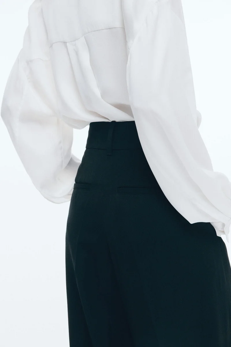 H&M Wide linen-blend trousers