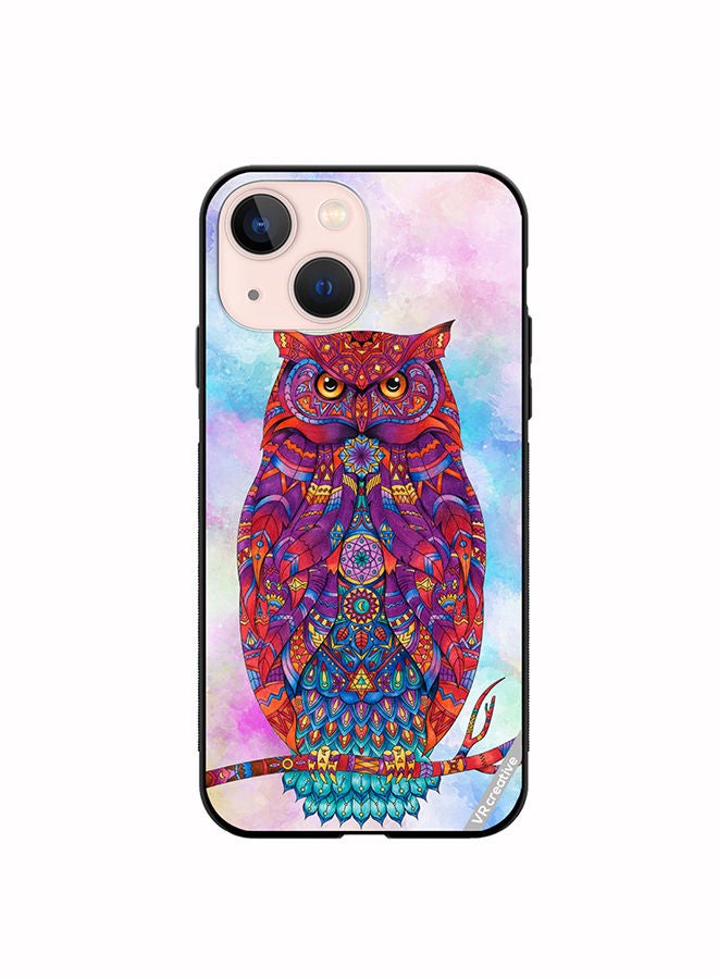 VR CREATIVE Protective Case Cover For Apple iPhone 14 Plus Elegant Artistic Owl Design Multicolour - Image 1