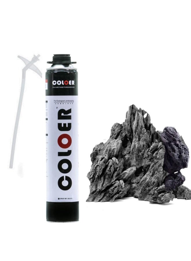 COLOER Foam Adhesive for Ecological Landscaping Aquarium – (Gray and Brown) 900 grams - Image 1