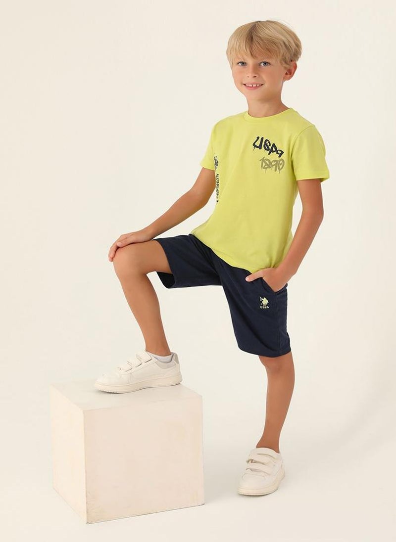 U.S. Polo Assn. U.S. Polo Assn. Boys Green Bermuda Set - Image 3