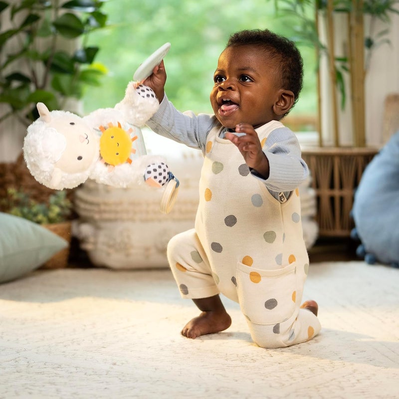 Ingenuity Calm Springs Plush Activity Pal BPAFree Cloud Teether MultiTexture Fabrics Sheppy - Image 4