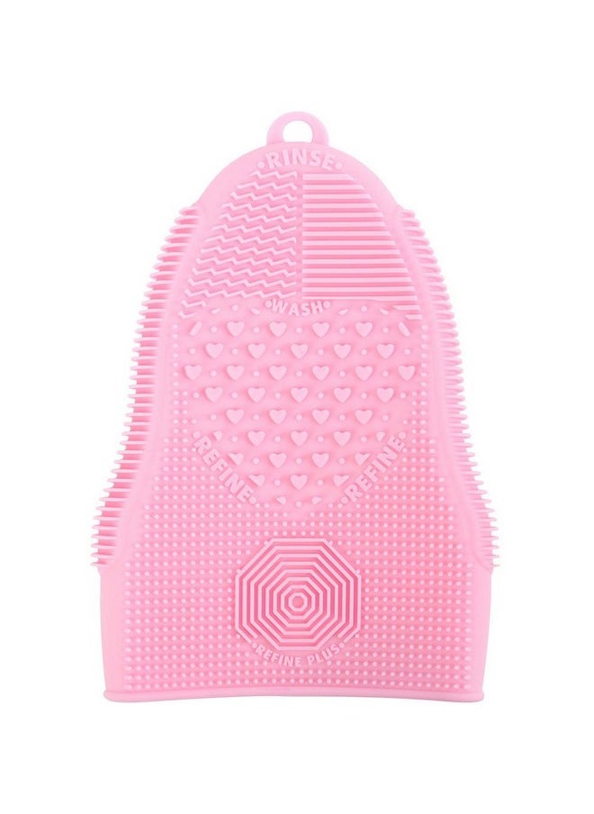 ScivoKaval - Makeup Brush Cleaner Mat Mitt Glove Silicone Cosmetic Cleaning Scrubber Tool For Face Brushes And Eye Brush Washing Pad Pink - Image 1