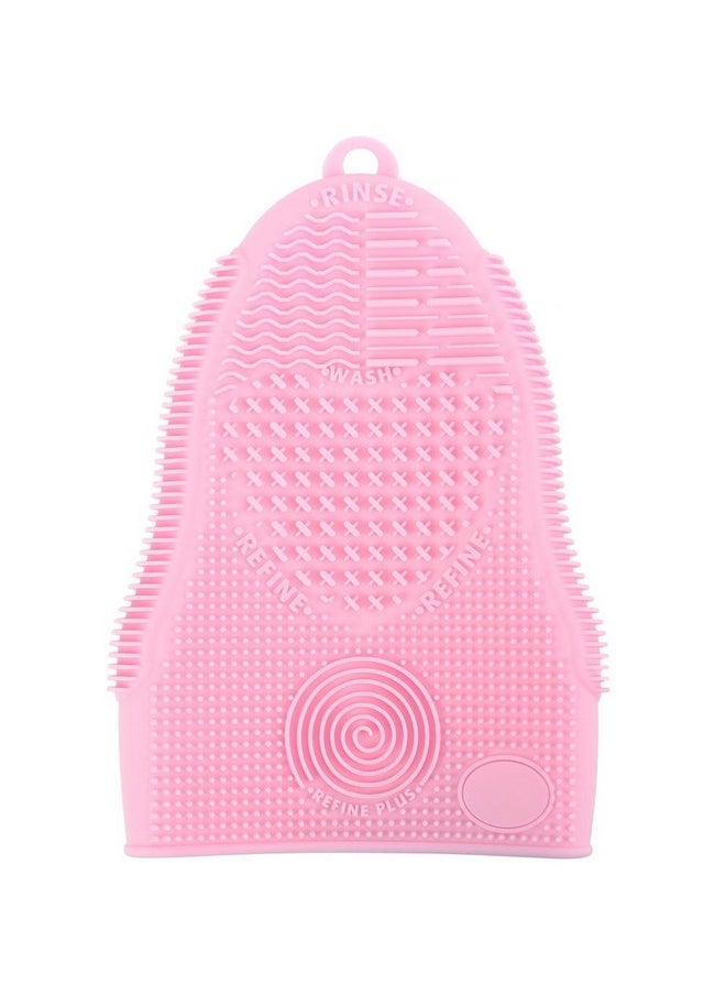 ScivoKaval - Makeup Brush Cleaner Mat Mitt Glove Silicone Cosmetic Cleaning Scrubber Tool For Face Brushes And Eye Brush Washing Pad Pink - Image 1