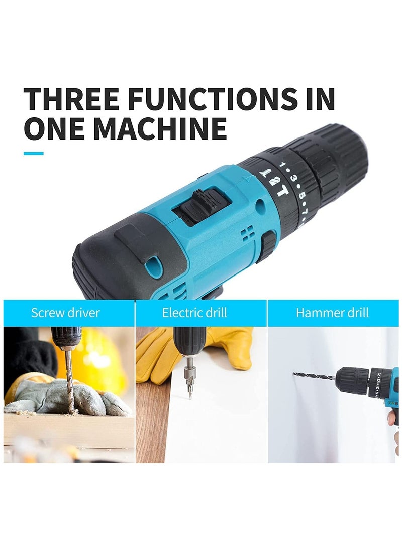 Arabest - 28Pcs Electric Screwdrivers 21V Cordless Drill Driver,  Combi Drills with 2Pcs 1500 mAhLithium Batteries, 45Nm Max Electric Drill - Image 1
