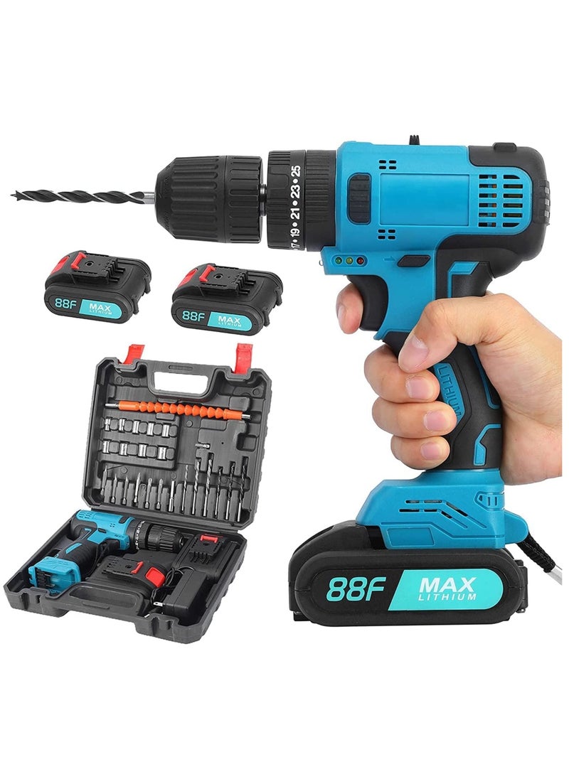 Arabest - 28Pcs Electric Screwdrivers 21V Cordless Drill Driver,  Combi Drills with 2Pcs 1500 mAhLithium Batteries, 45Nm Max Electric Drill - Image 1