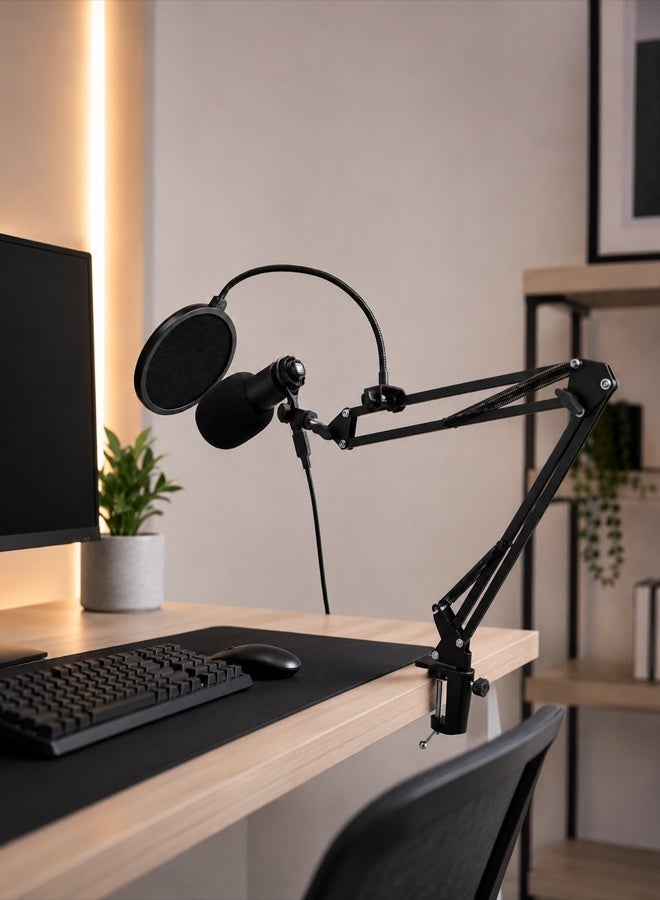 MARGOUN Condenser Podcast PC Microphone Kit with Filter - Image 1
