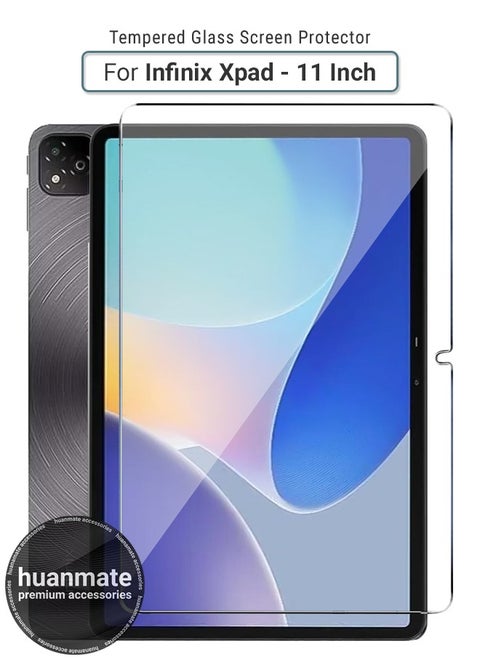 Infinix Xpad 11 Inch Tempered Glass Screen Protector – High Transparency, Delicate Touch, Anti-Explosion, Smooth Arc Edges, Easy Installation, Screen Protector for Infinix Xpad 11 Inch