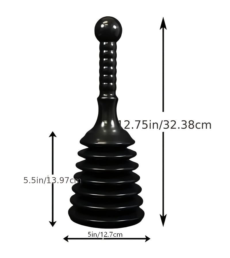 Black Master Plunger MPS4 For Kitchen Sink Drain Bathtub - Image 3