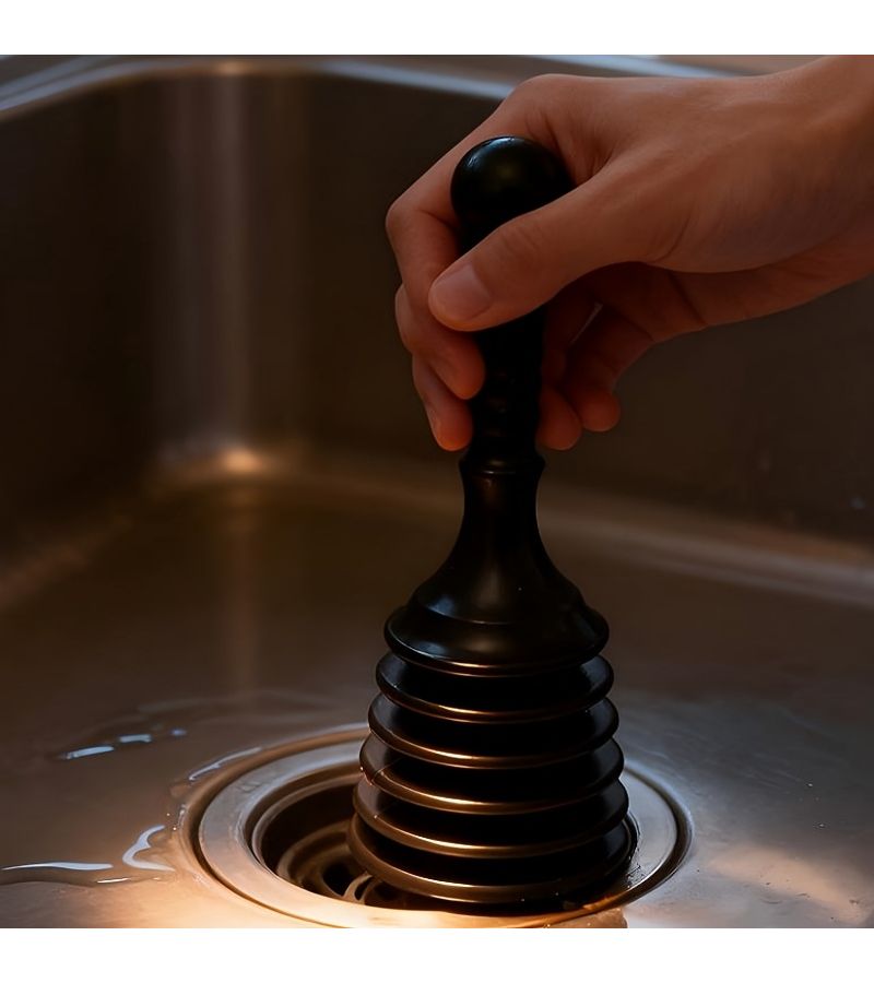 Black Master Plunger MPS4 For Kitchen Sink Drain Bathtub - Image 4