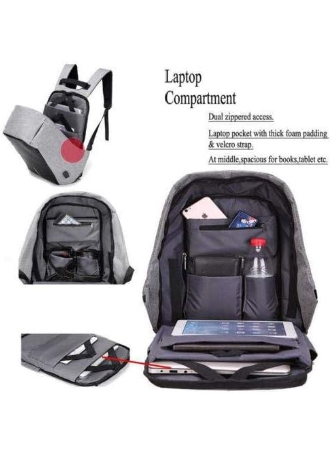 Travel Laptop Backpack, Business Anti Theft Laptop Backpack with USB Charging Port & Headphone Interface, Waterproof College School Computer Bag for Women & Men Fits 15.6 Inch Notebook - Image 2