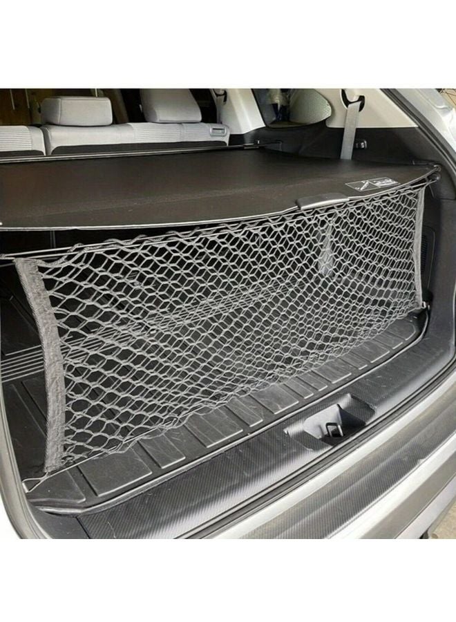 Black Heavy Duty Cargo Net with Hooks Adjustable Elastic Trunk Organizer for SUV Car Truck - Image 4