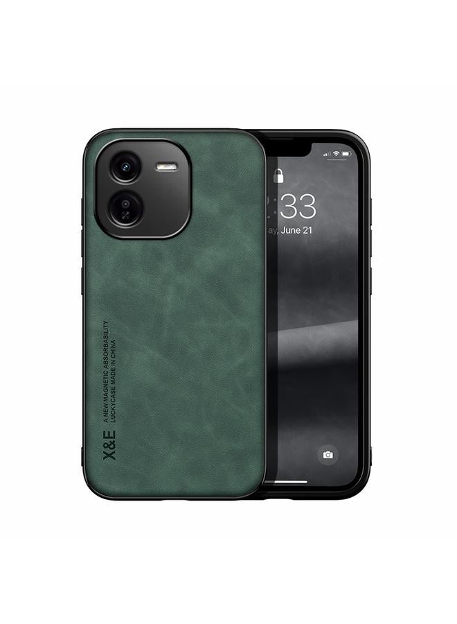 The Bros Case For vivo iQOO Z9x Skin Feel Magnetic Leather Back Phone Case