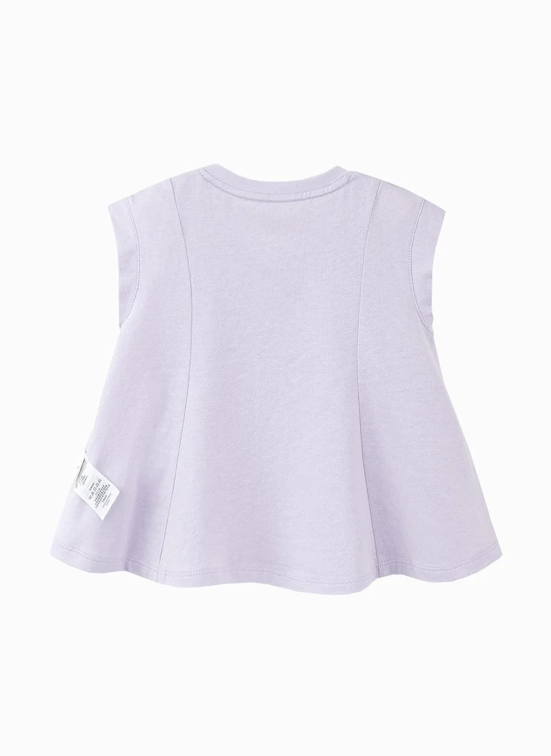 mini bala Girls Toddler Cute Flower Embroidered Crew Neck Sleeveless Vest Soft Breathable Lightweight Comfortable Summer New Style Casual Daily Wear Baby Girl's Fashion Vest