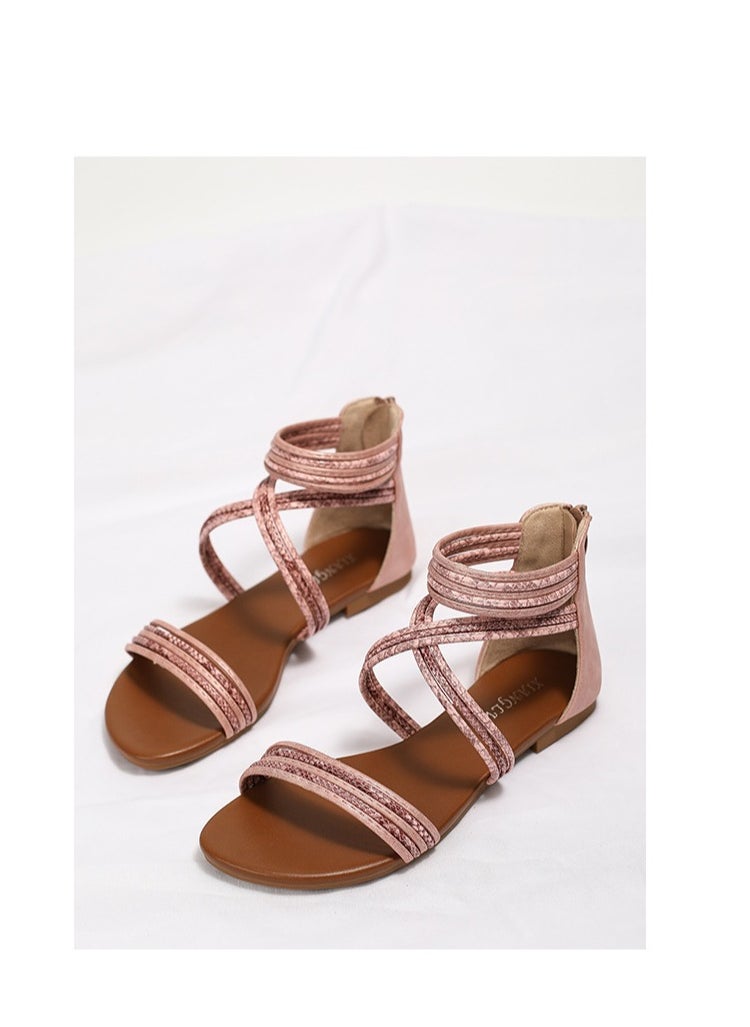 SIKETU Women's Summer New Soft Soled Flat Bottomed Beach Shoes Roman Sandals  - Image 2