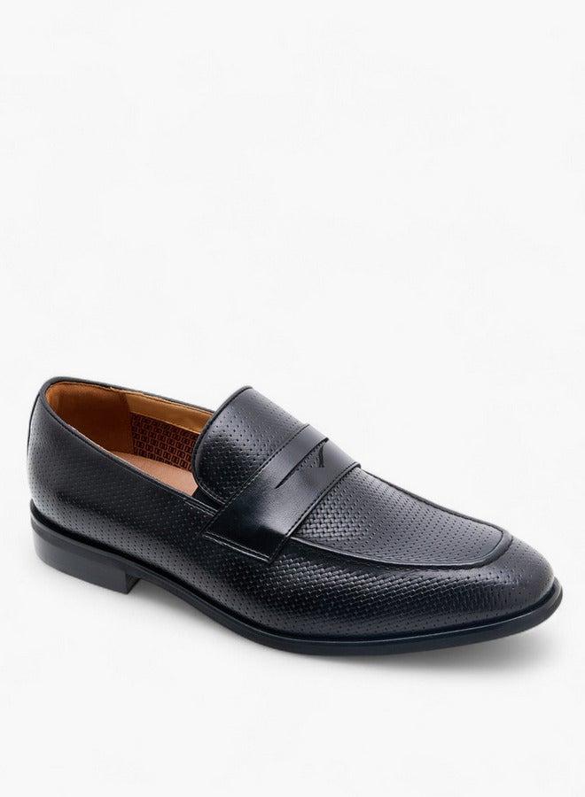 DUCHINI Men's Textured Slip-On Loafers - Image 1