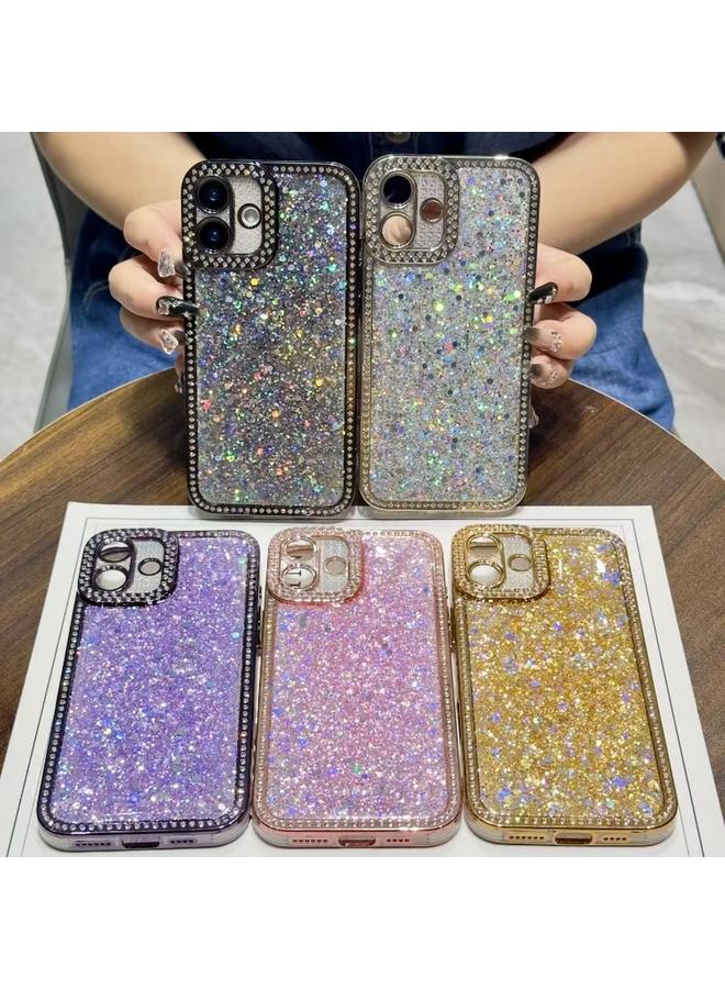 اس-توب جراب لهاتف iPhone 13 مصنوع من مادة TPU مع ترتر لامع من الألماس - Image 2