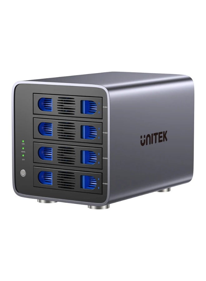 UNITEK SATA 4-Bay RAID External Hard Drive Enclosure, Aluminum Alloy, Space Grey - Image 2