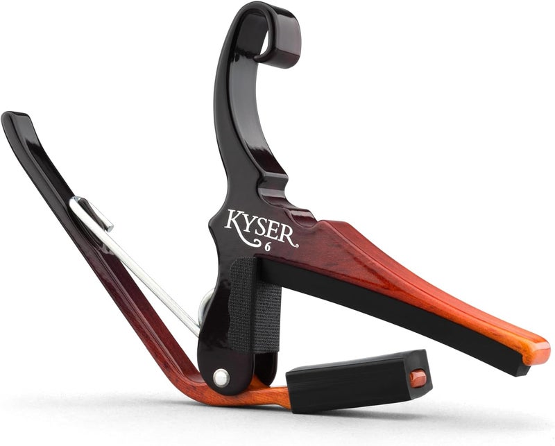 Kyser Quick-Change Capo for 6-string acoustic guitars, Sunburst, KG6SNB - Image 1