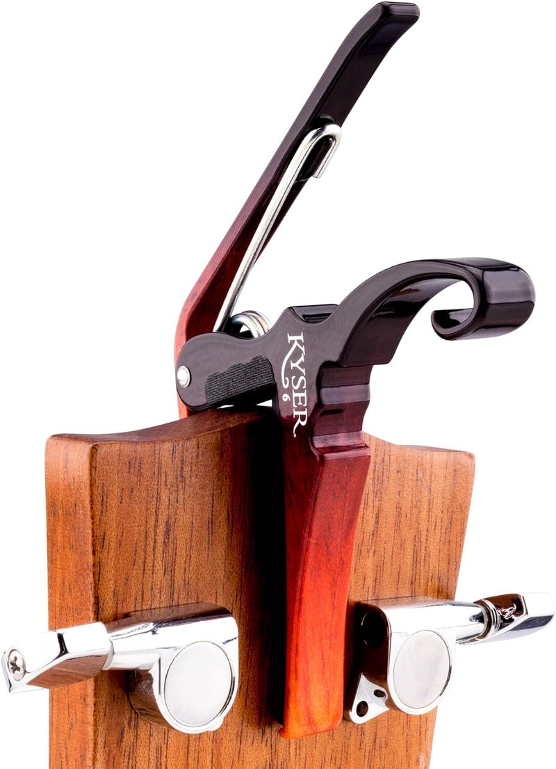 Kyser Quick-Change Capo for 6-string acoustic guitars, Sunburst, KG6SNB - Image 4