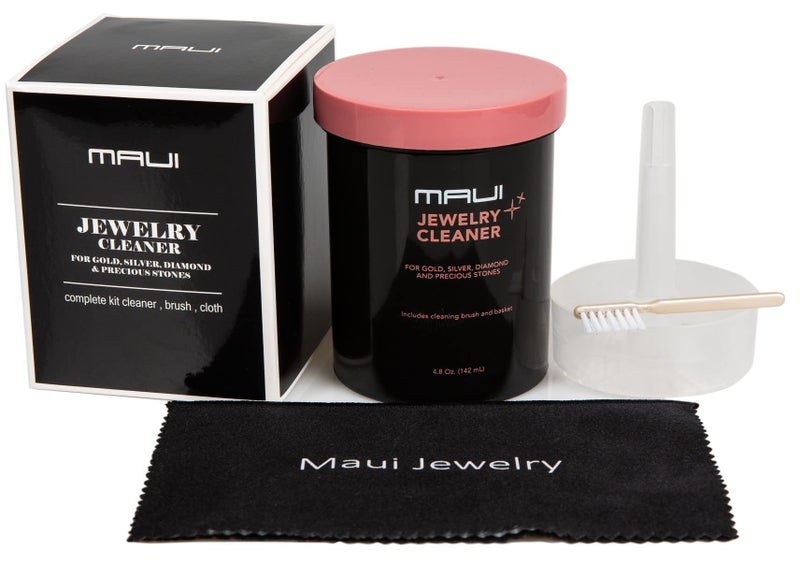Maui حل تنظيف المجوهرات السائل من ماوي - مجموعة كاملة مع قماش .. لا يُضمن أن يعمل على جميع المجوهرات. يعمل فقط على 95% من المجوهرات المحددة أدناه. يجب قراءة الوصف. - Image 5