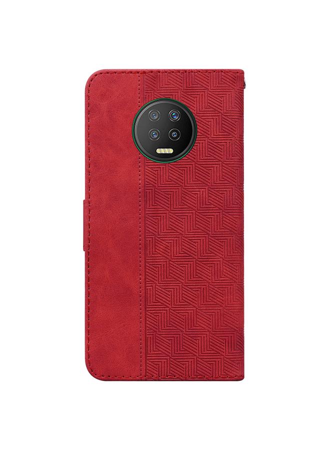 Zaboon Case For Infinix Note 7 X690 Geometric Embossed Leather Phone Case - Image 3