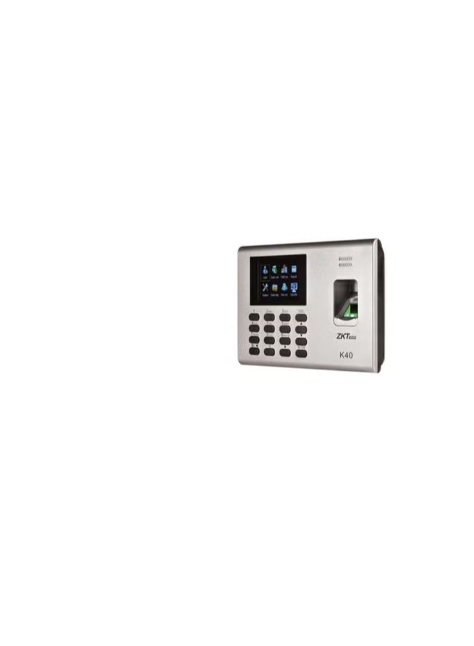 K40 Fingerprint Network Time Clock with Built-in Battery for Access Control Black/Silver