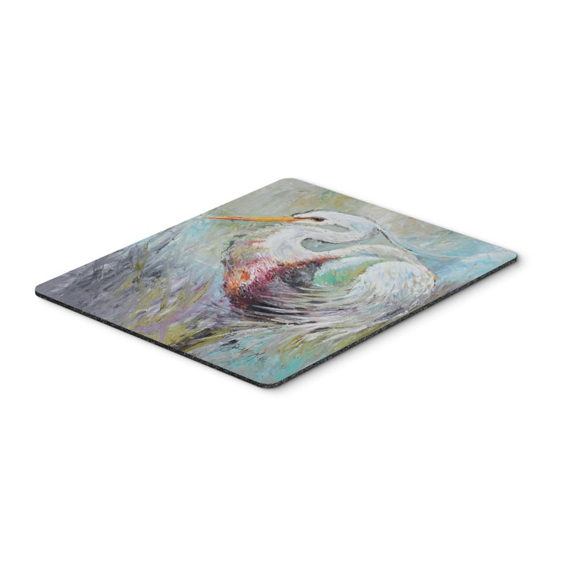 Caroline's Treasures White Egret Mouse Pad/Hot Pad/Trivet (JMK1189MP)