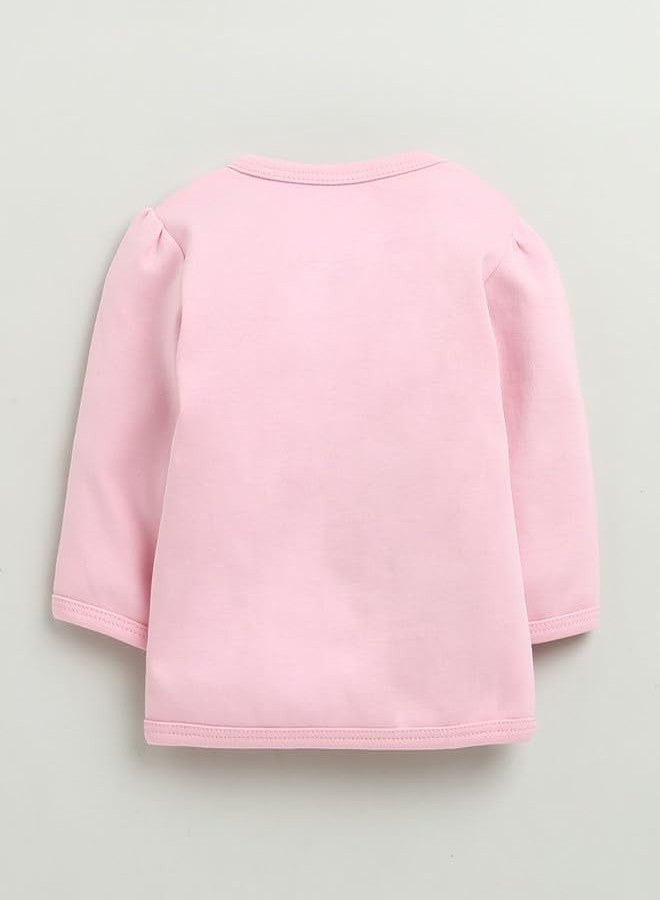 BUMZEE Baby Girls Cotton Full Sleeves Jabla & Pyjama Set Pink & White - 0-3 Months (Peb10233B-pnk) - Image 3