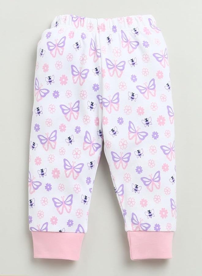 BUMZEE Baby Girls Cotton Full Sleeves Jabla & Pyjama Set Pink & White - 0-3 Months (Peb10233B-pnk) - Image 4