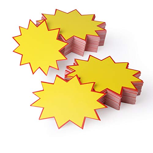 HRLORKC 200Pcs Blank Star Retail Sale Signs Sales Price Label Tags for Real Estate and Garage Sales, Fundraising, Stores, Commerce by HRLORKC - Image 1