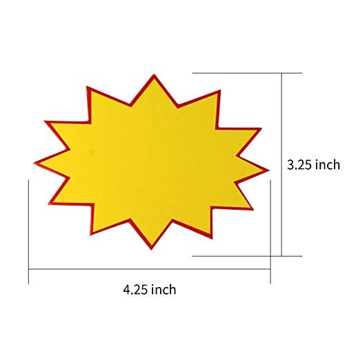 HRLORKC 200Pcs Blank Star Retail Sale Signs Sales Price Label Tags for Real Estate and Garage Sales, Fundraising, Stores, Commerce by HRLORKC - Image 2