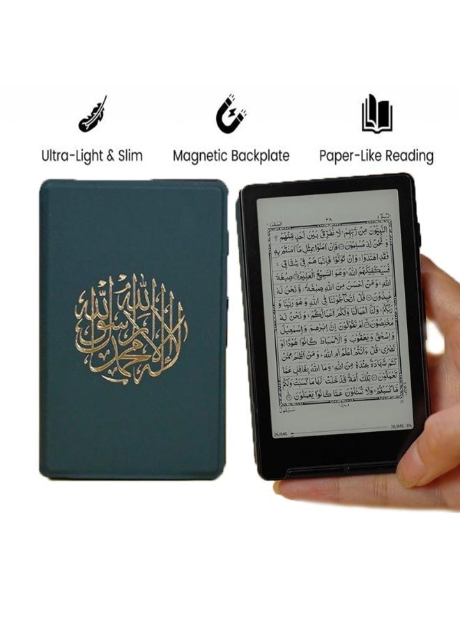 اكستينك قارئ الكتب الإلكترونية X4 مع خاصية تقليب الصفحات، قارئ إلكتروني جيبي بشاشة 4.3 بوصة بتقنية الحبر الإلكتروني، تصميم مغناطيسي، قارئ جيب محمول مزود ببطاقة ذاكرة SD سعة 16 جيجابايت، قارئ بطاقات، غلاف واقٍ وحافظة - Image 1