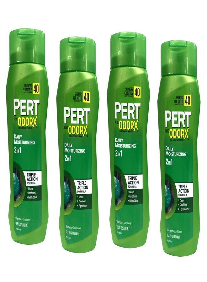 Pert Plus 2-in-1 Shampoo Plus Conditioner, Normal Hair 13.50 oz (Pack of 4) - Image 1