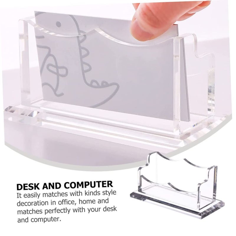 ARTIBETTER Clear Acrylic Business Card Holder Desktop Name Card Storage Box Office Home - Image 4