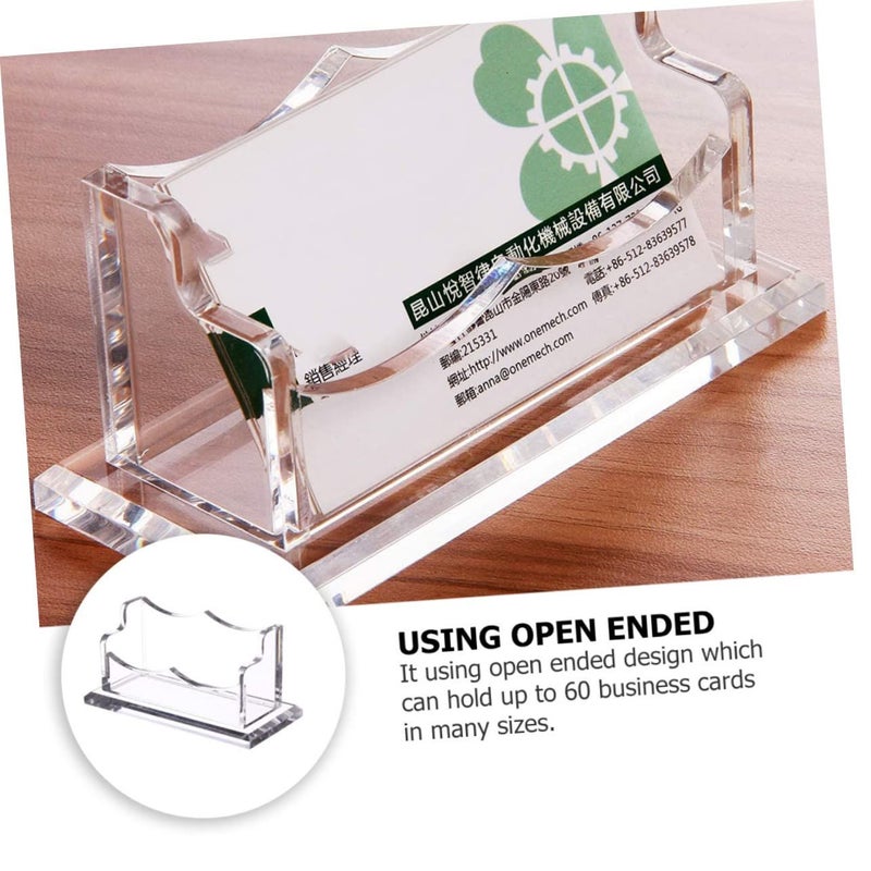 ARTIBETTER Clear Acrylic Business Card Holder Desktop Name Card Storage Box Office Home - Image 5