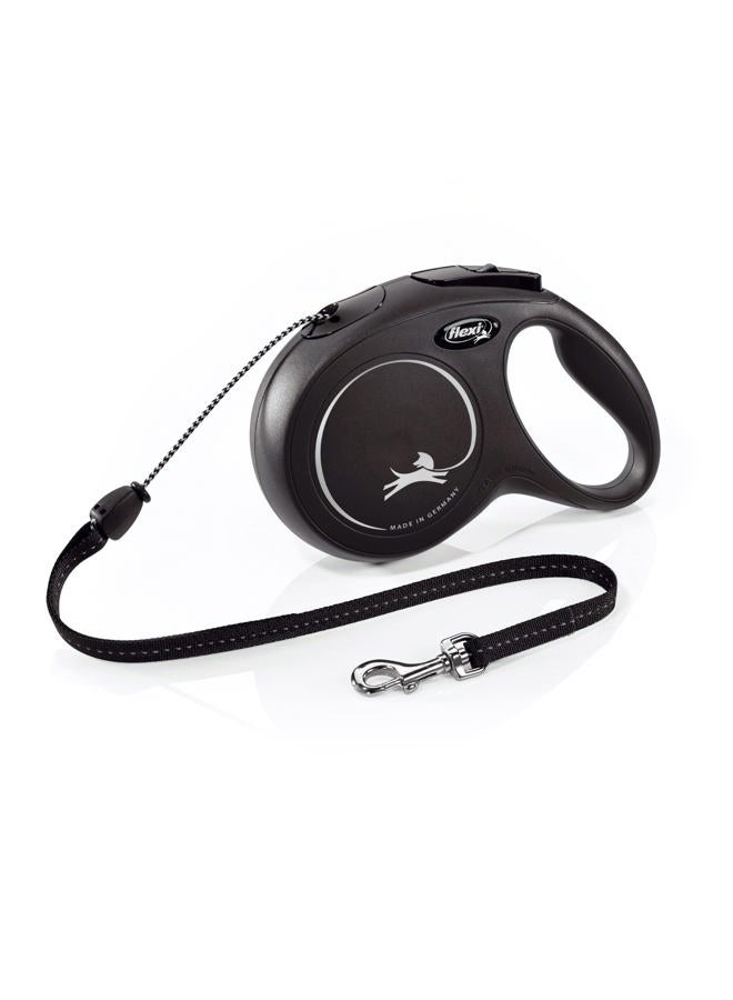 Flexi New Classic Retractable Dog Leash (Cord), for Dogs Up to 44lbs, 26 ft, Medium, Black - Image 1