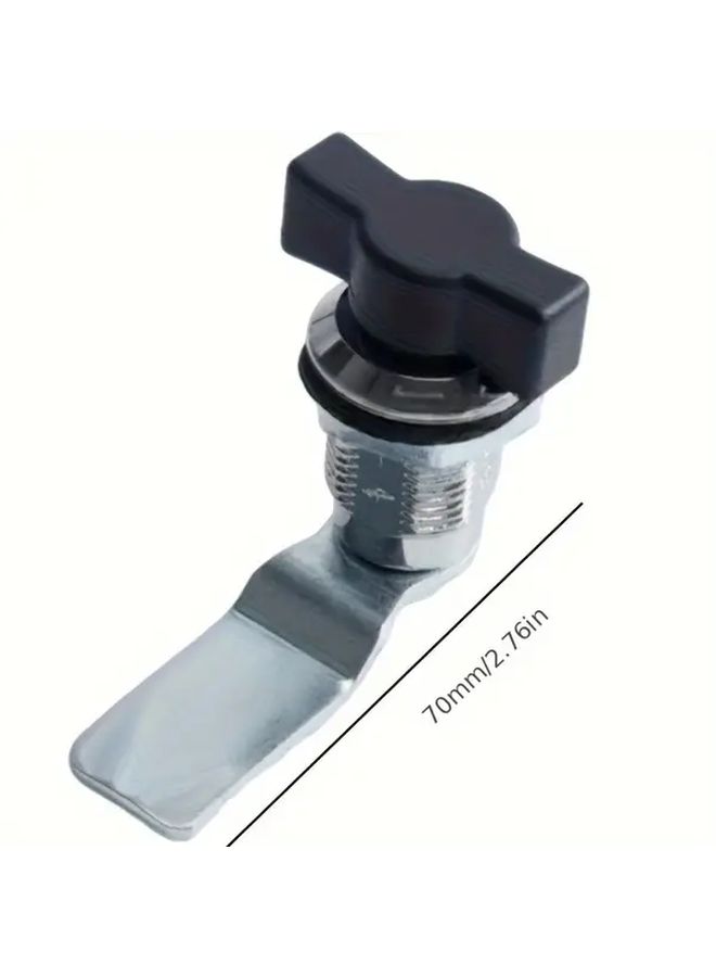 2pcs Black Offset Cam Lock Keyless T Handle Swing Knob Turn Latch for Cabinets Drawers Electrical Panels - Image 3