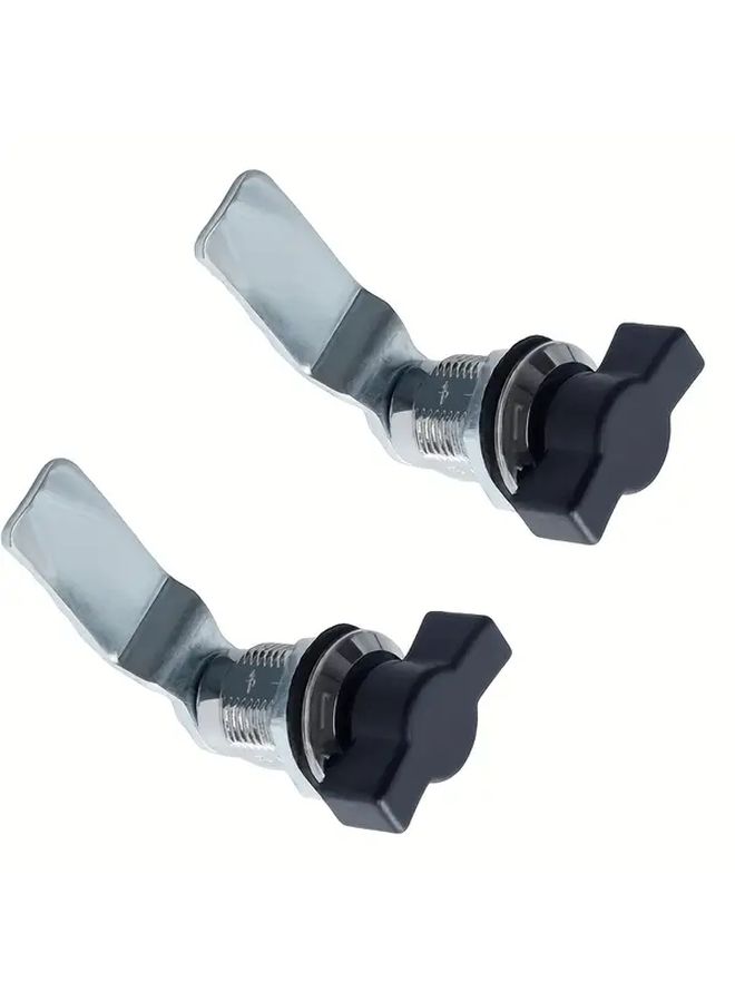 2pcs Black Offset Cam Lock Keyless T Handle Swing Knob Turn Latch for Cabinets Drawers Electrical Panels - Image 5