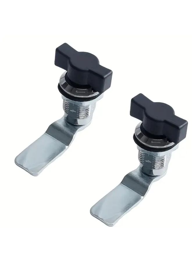 2pcs Black Offset Cam Lock Keyless T Handle Swing Knob Turn Latch for Cabinets Drawers Electrical Panels - Image 4