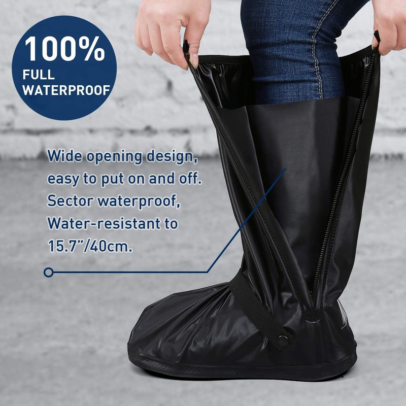 JUSPRO Waterproof Rain Boot Shoe Cover with Reflector for Outdoor Sports Hiking Climbing Camping Scooter Travel - Image 3