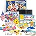 Alritz Pretend Teacher Playset Role Pretend Play Kids School Toys Kit Include Map Calendar White Board Boys Girls Toys Birthday Gift for Ages 5 6 7 8 9 10 11 12 13 - Image 2