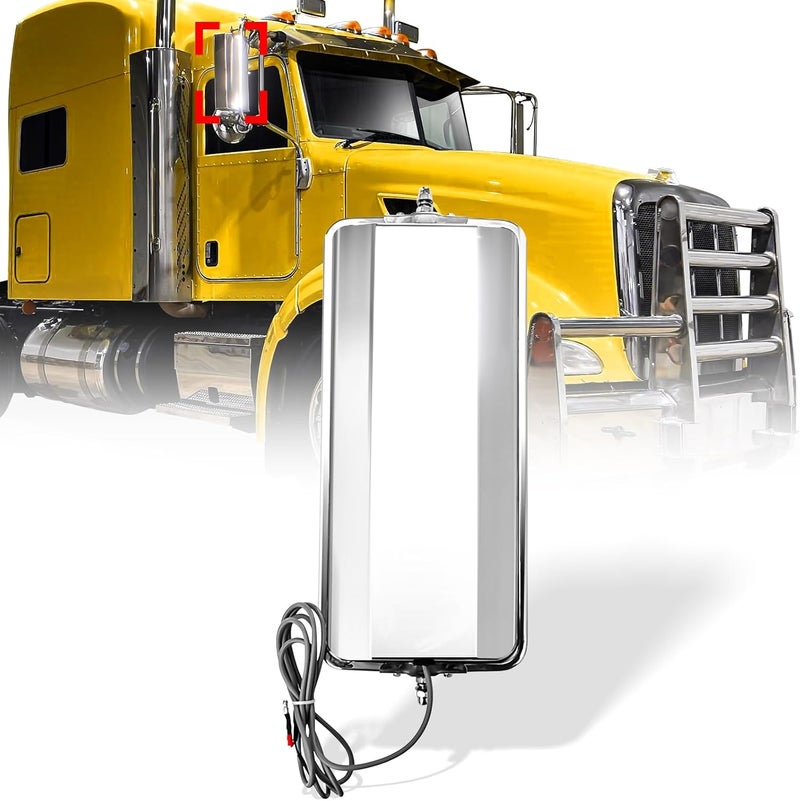 High Soar Heated Rear View Main Door Mirror for Peterbilt Trucks - Image 1
